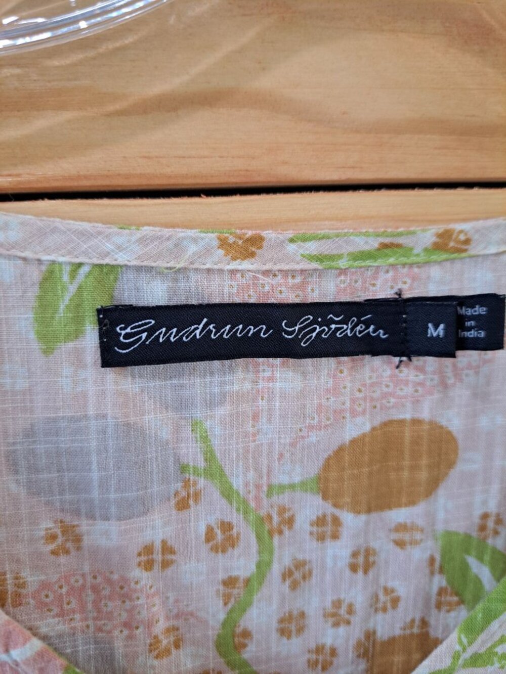 Gudrun Sjödén Multicolor Floral Print Organic Cotton Dress Side Pockets Size M - Picture 3 of 11